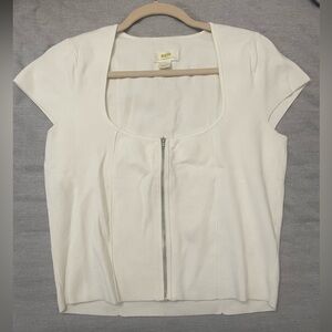 Anthropologie Zip-Front Blouse